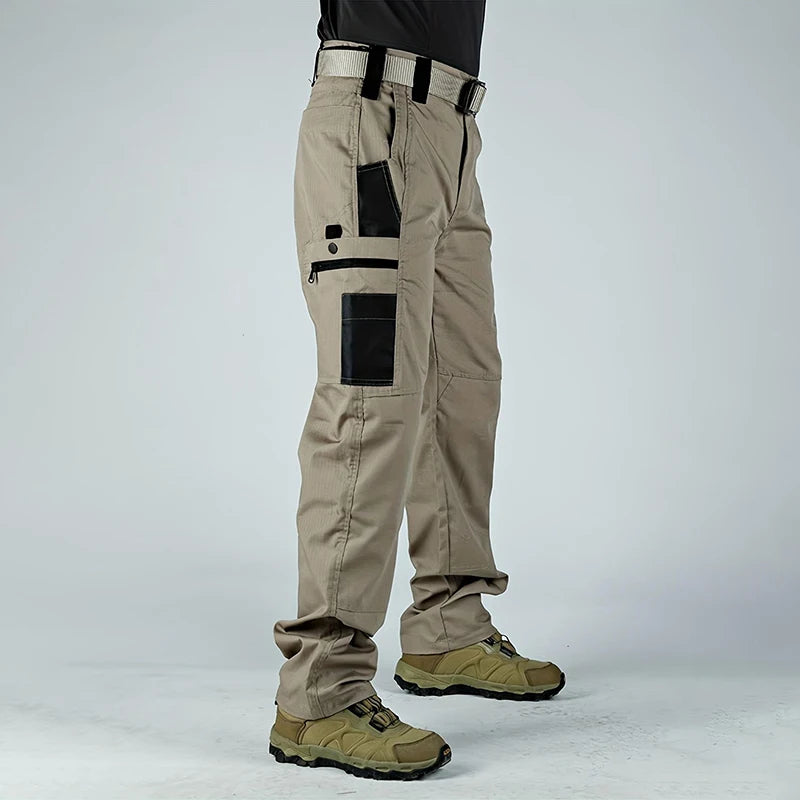 2Pcs Men Tactical Pants Multiple Pockets Training Pants Camo Work Pants Outdoor Sports Trousers Pants