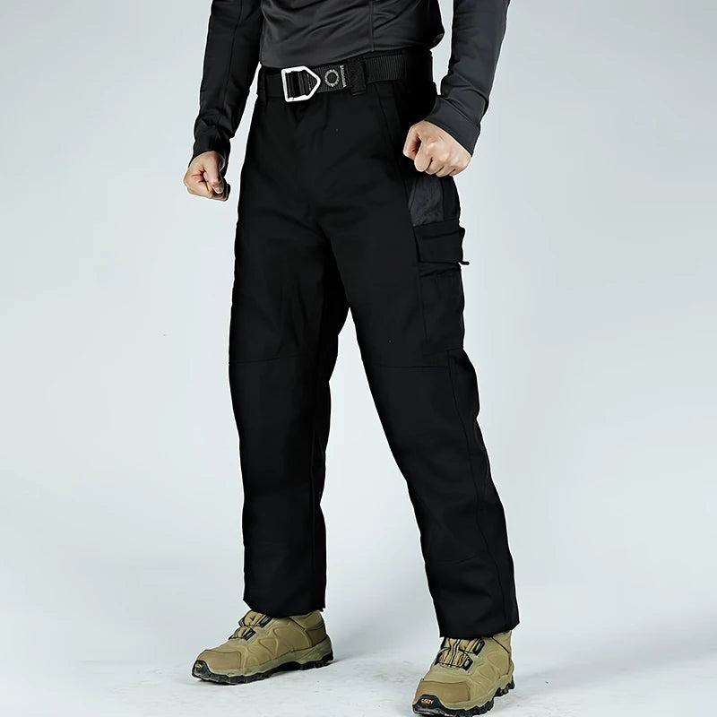 2Pcs Men Tactical Pants Multiple Pockets Training Pants Camo Work Pants Outdoor Sports Trousers Pants