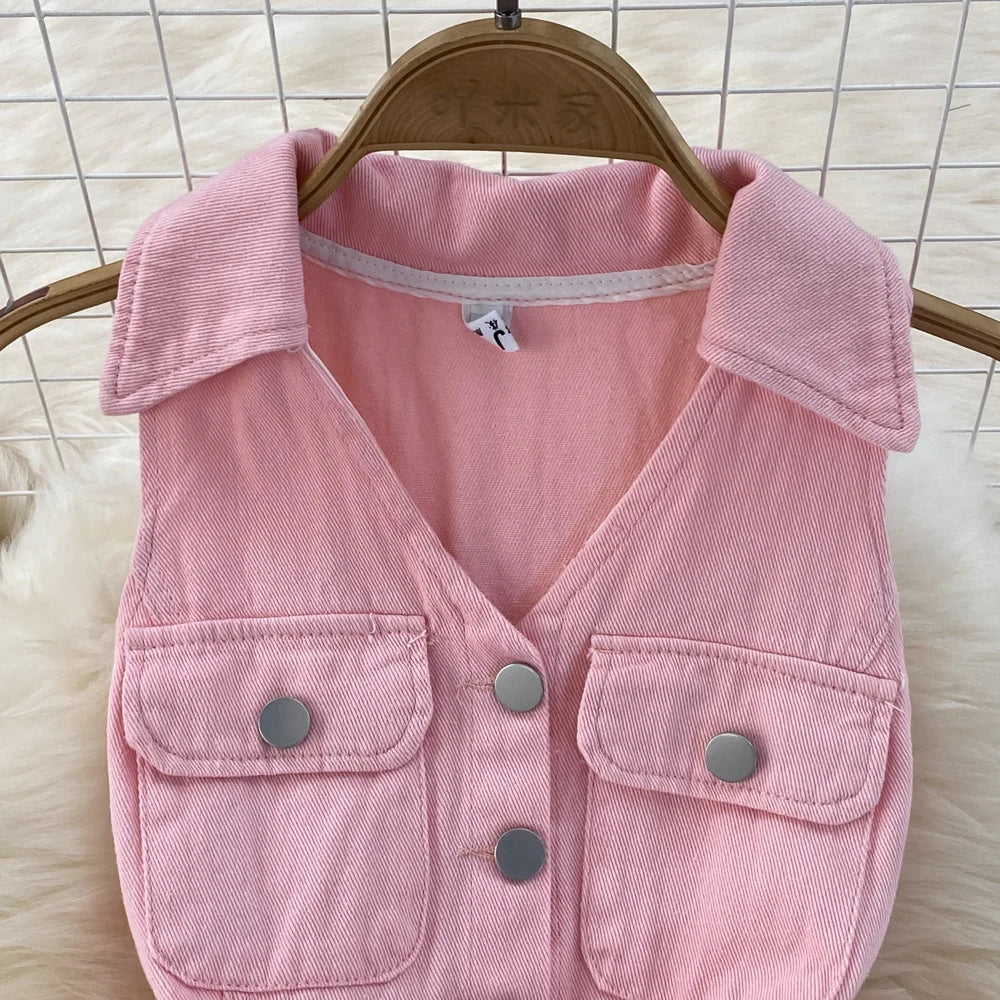 Youth Women Denim Dress Design V-Neck Slim Waist Short Peng Peng Pleated Jeans Dress With Belt Outfits For Girls