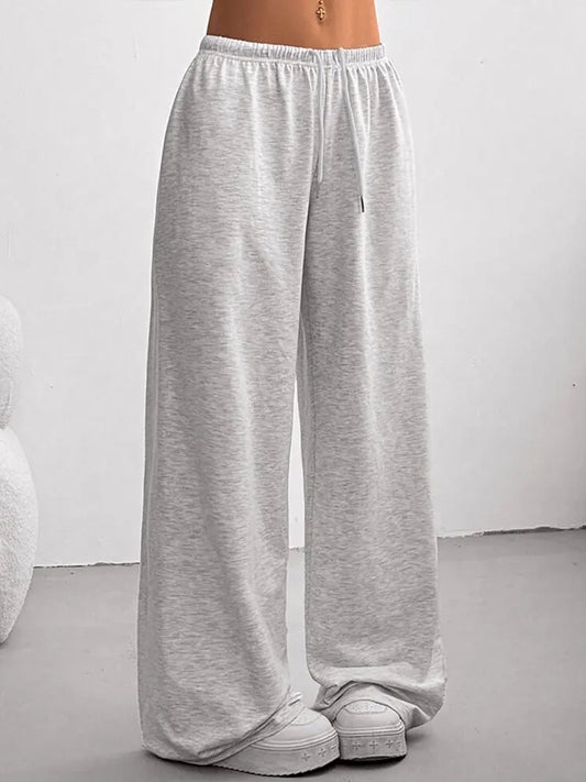 New Women's Trousers Summer Streetwear Fashion Fashion Lace-up Casual Slim Versatile Pants Elegant Lady Knitted Sports Clothing