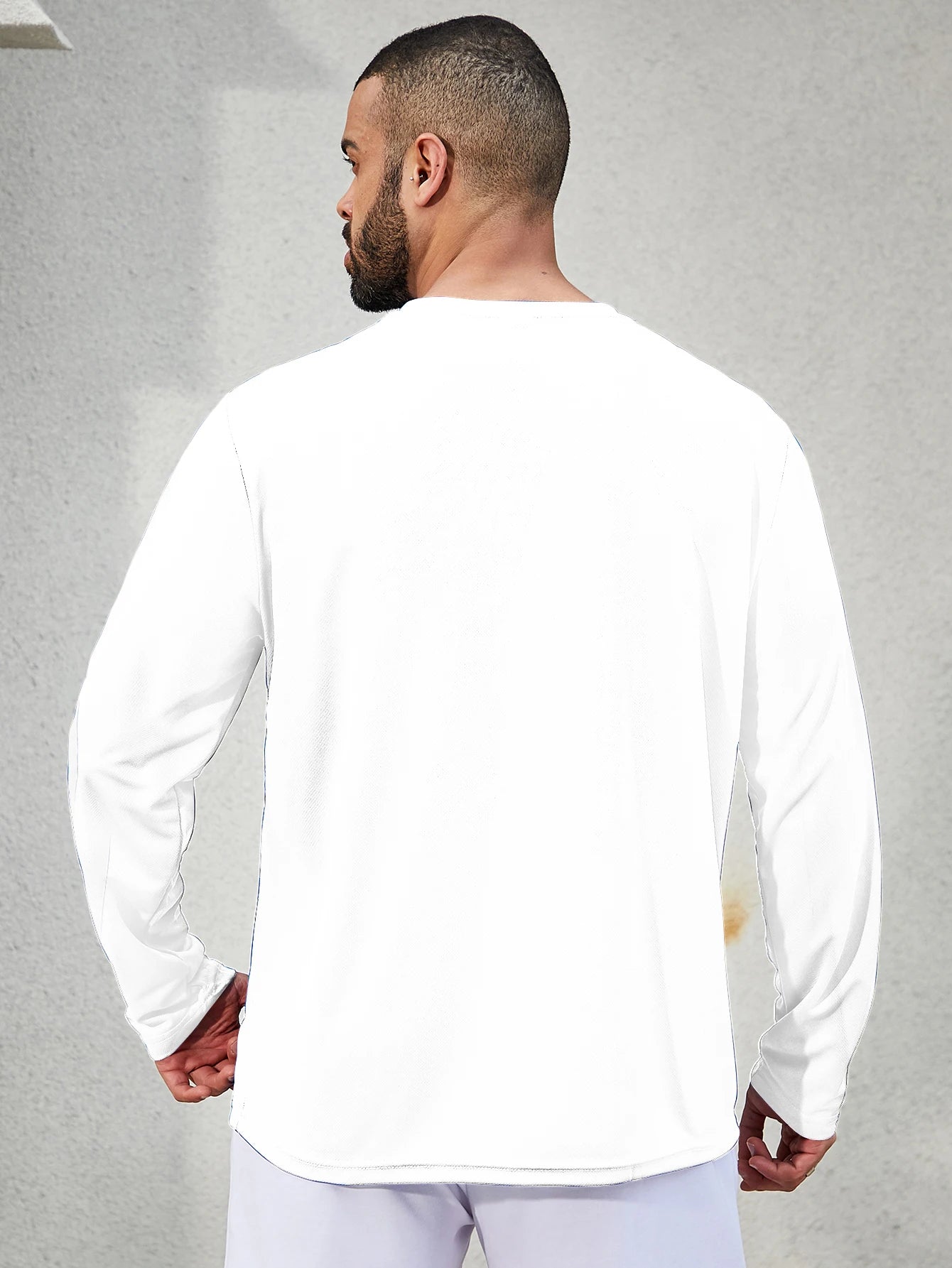 5-piece men's running speed dry long sleeved T-shirt suitable for sports fishing and sun protection clothing