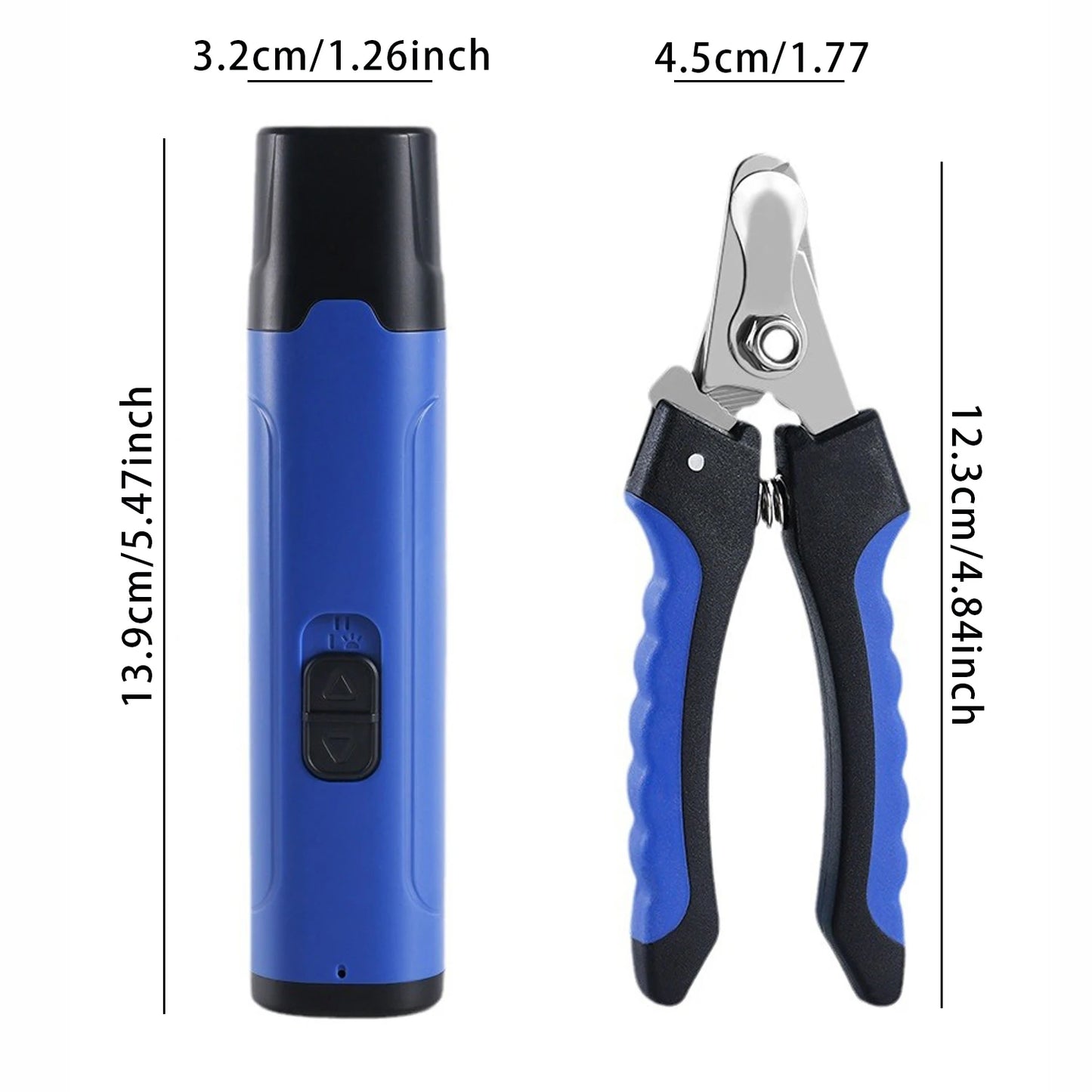 Electric Dog Nail Grinder and Clipper Set with Safety Guard